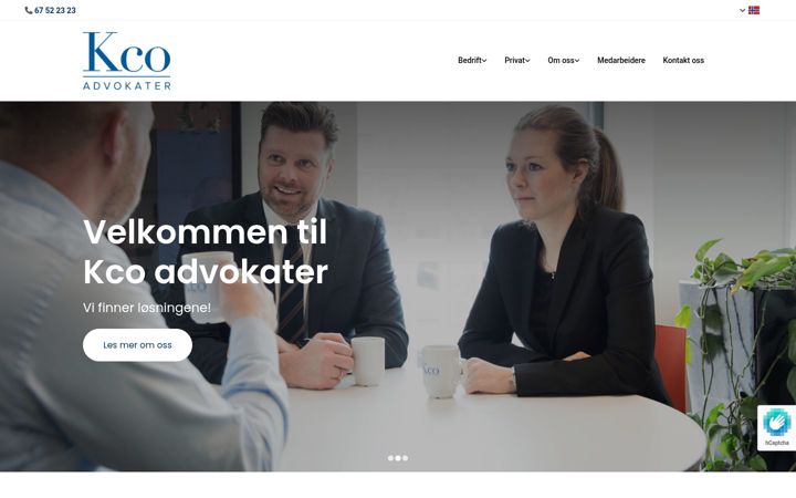 Screenshot of kco.no