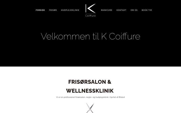 Skärmbild av kcoiffure.dk