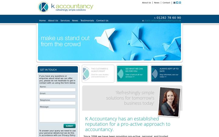Screenshot of kconsultancy.co.uk