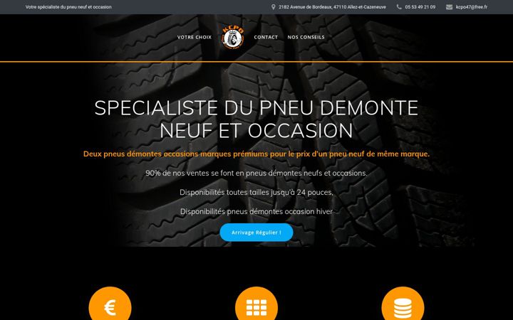Screenshot of kcpo47-pneu-occasion.fr