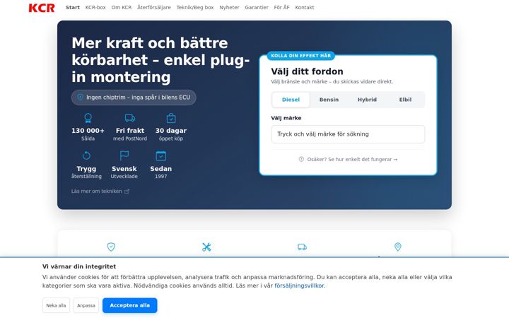 Screenshot of kcr.se