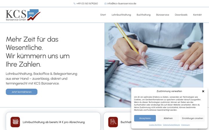 Screenshot of kcs-bueroservice.de