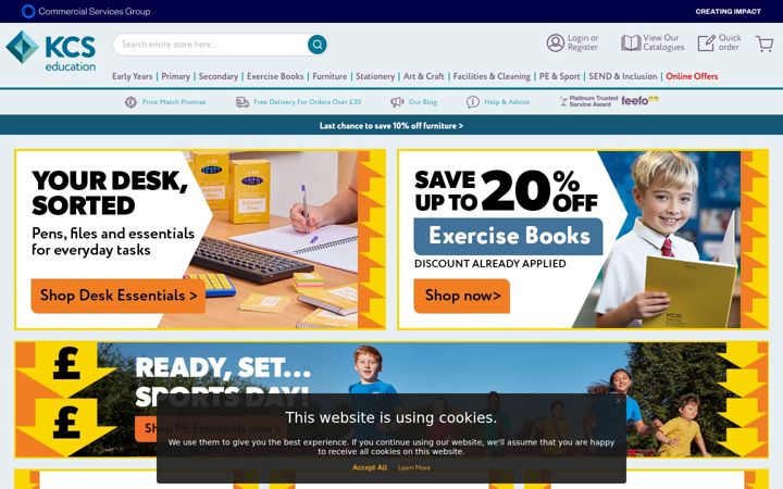 Screenshot of kcs.co.uk