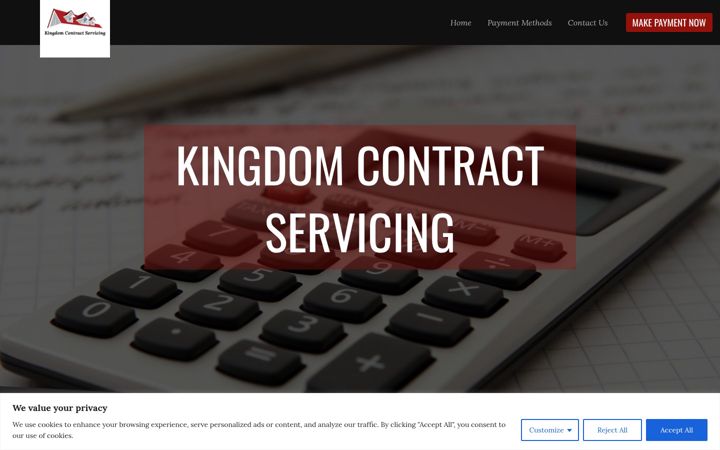 Screenshot of kcservicing.com