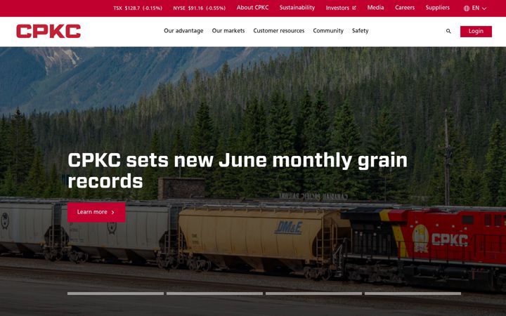 Screenshot of kcsouthern.com