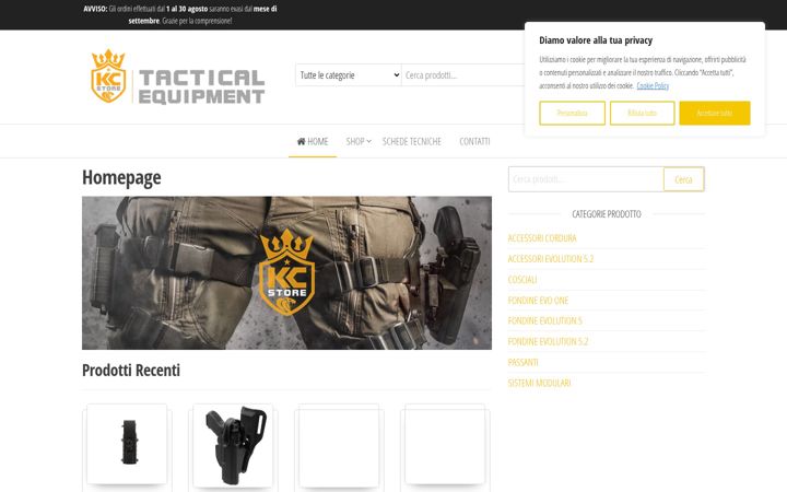 Screenshot of kcstore.it