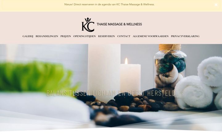 Screenshot of kcthaisemassageenwellness.nl