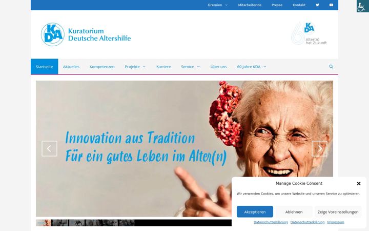 Screenshot of kda.de