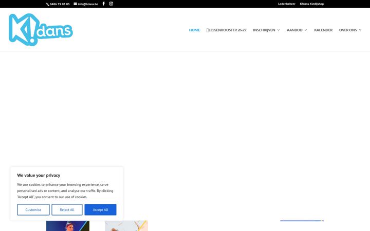 Screenshot of kdans.be
