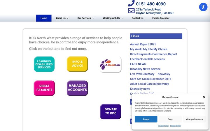 Screenshot of kdc.org.uk