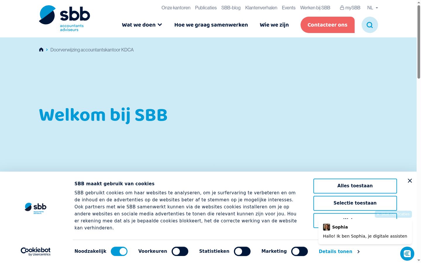 Screenshot des Einwilligungsbanners vor jeglicher Interaktion