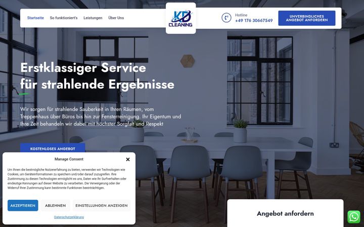 Screenshot of kdcleaning.de