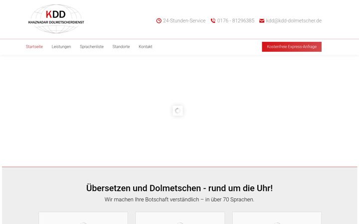 Screenshot of kdd-dolmetscher.de
