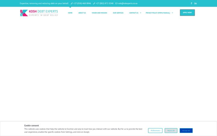 Screenshot van kdexperts.co.za
