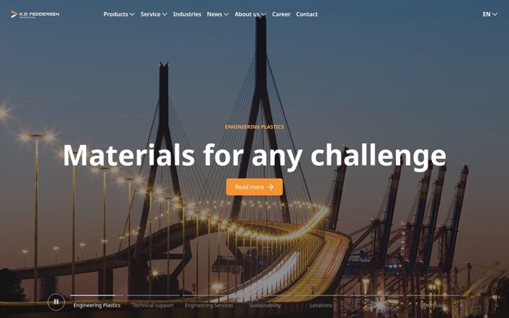Screenshot of kdfeddersen.com