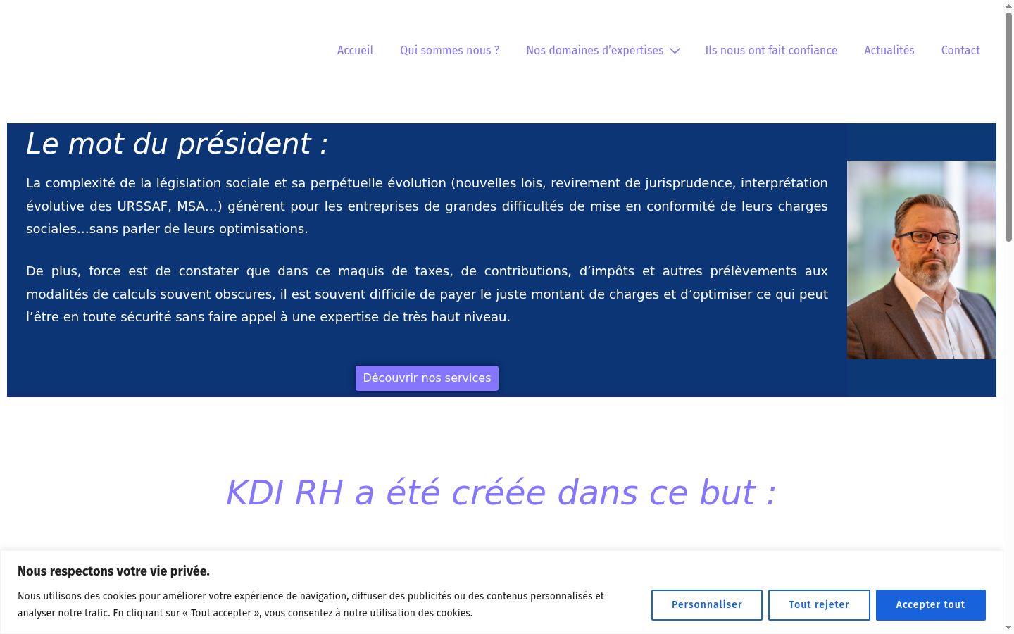 Captura de ecrã do banner de consentimento apresentado antes de qualquer interação