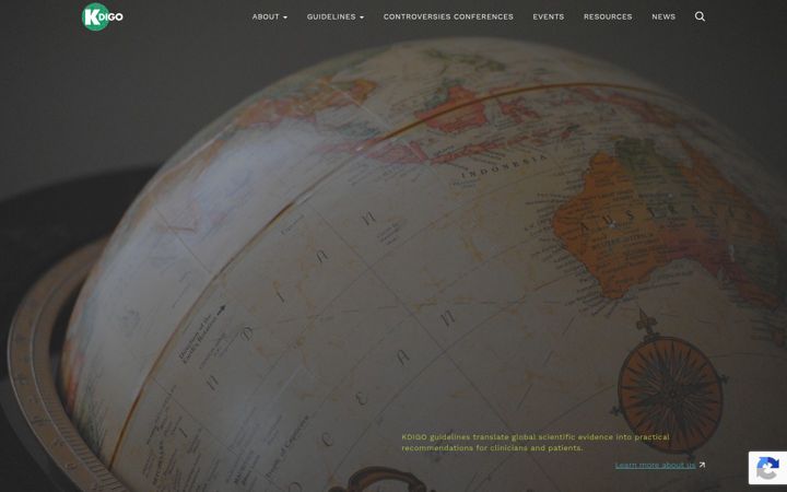 Screenshot of kdigo.org