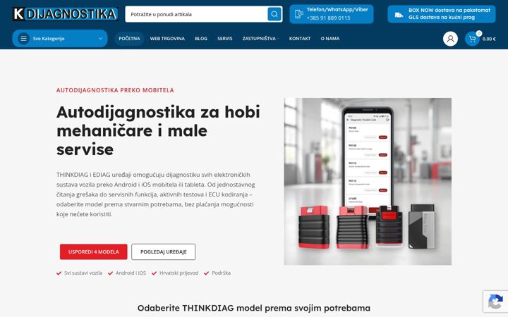 Ekraanipilt saidist kdijagnostika.hr