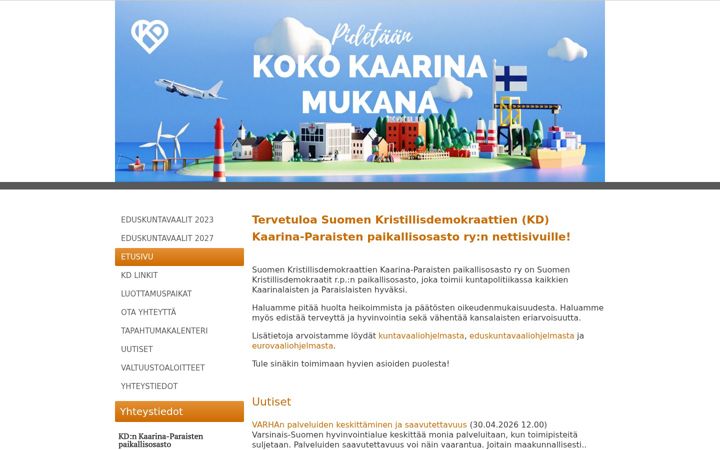 Posnetek zaslona kdkaarina.fi