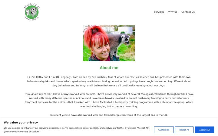 Screenshot of kdlongdogs.co.uk