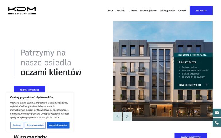 Screenshot of kdm-deweloper.pl