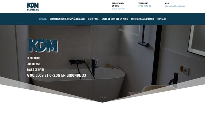 Screenshot of kdm-plomberie-chauffage.fr