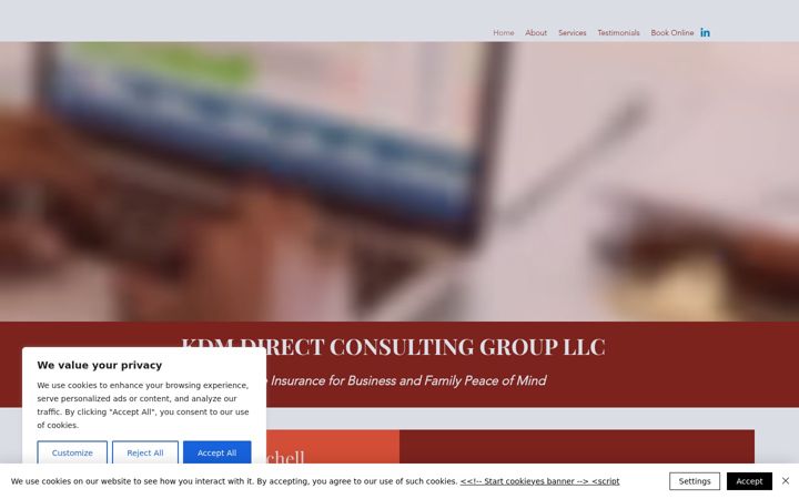 Screenshot of kdmdirectconsultinggroup.com