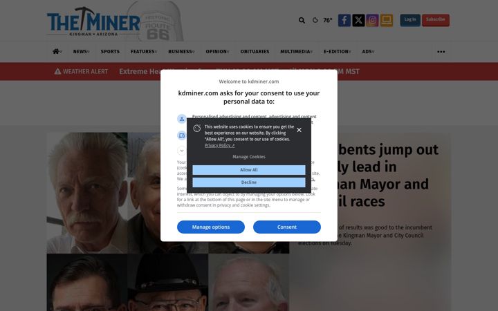 Screenshot of kdminer.com