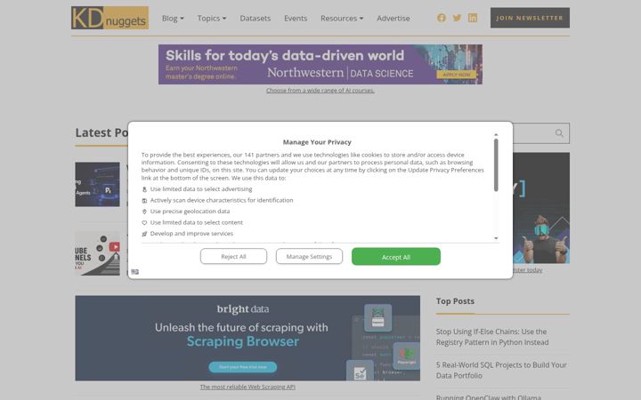 Screenshot του kdnuggets.com