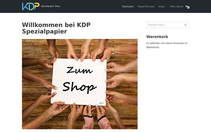 Captură de ecran a kdp-papier.de