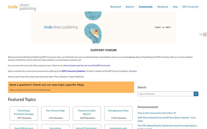 Screenshot of kdpcommunity.com