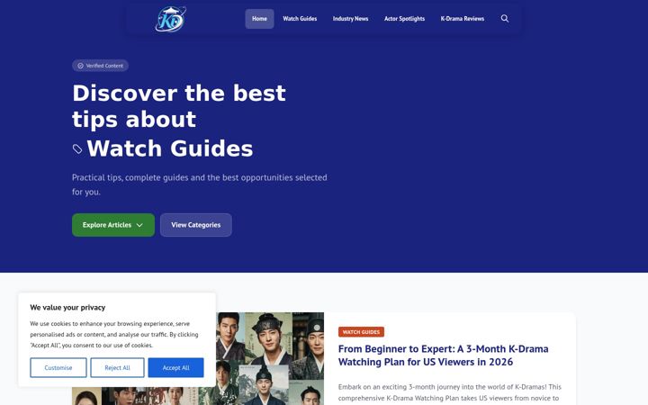 Screenshot of kdramafansworld.com