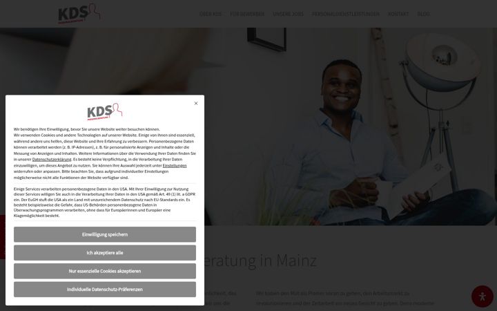 Screenshot of kds-personalberatung.de