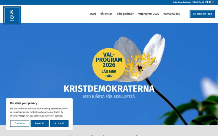 Screenshot of kdskelleftea.se