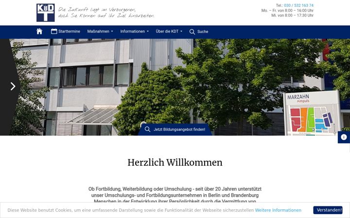 Screenshot of kdt-bildung.de