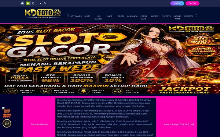 Screenshot of kdtoto.it.com