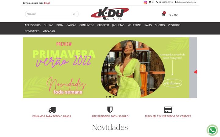 Screenshot of kdustore.com.br