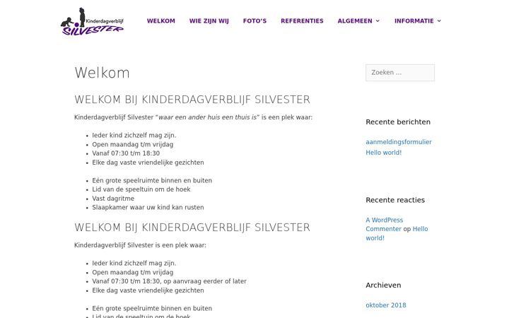 Screenshot of kdvsilvester.nl