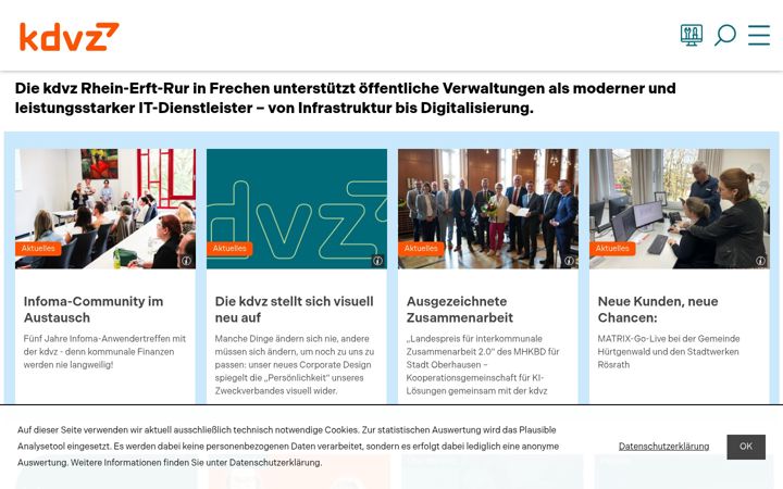 Screenshot of kdvz-frechen.de