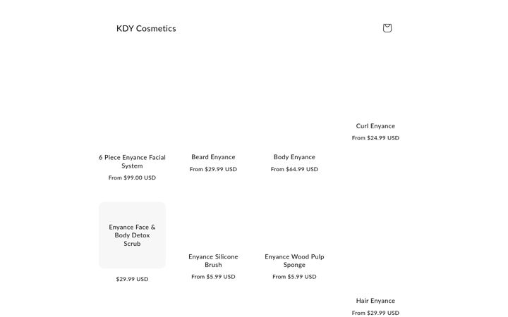 Screenshot of kdycosmetics.com