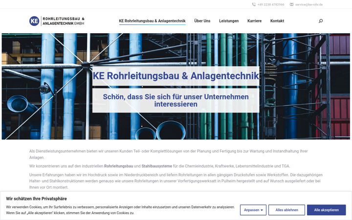 Screenshot of ke-rohr.de