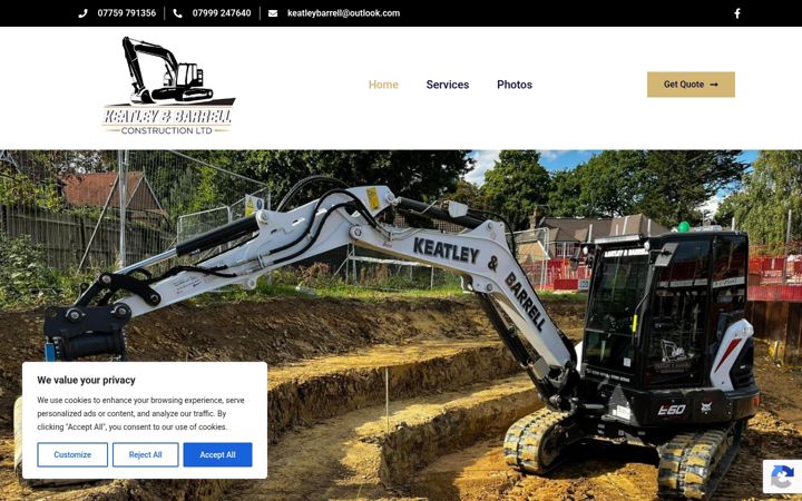 Screenshot of keatleybarrell.com
