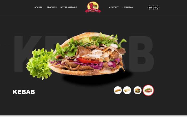 Screenshot of kebab-corner.fr