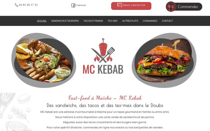 Screenshot of kebab-maiche.fr