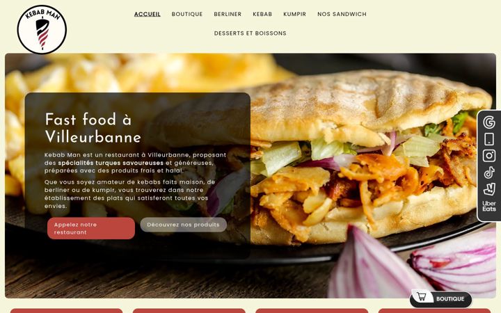 Screenshot of kebab-man.fr