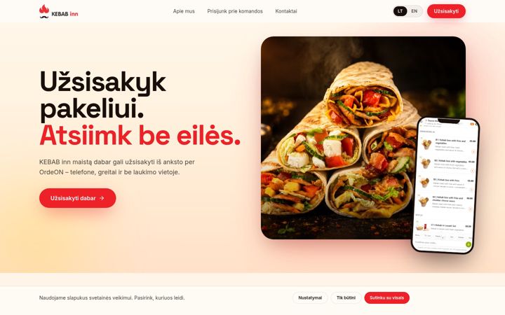 Screenshot of kebabinn.lt