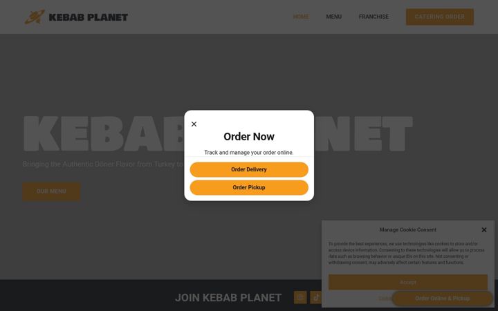 Screenshot of kebabplanet.com