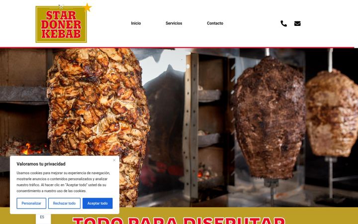 Screenshot of kebabstar.es