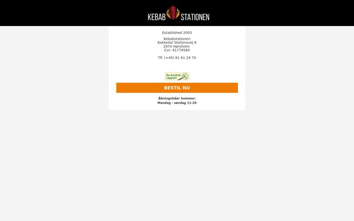 Screenshot of kebabstationen.dk