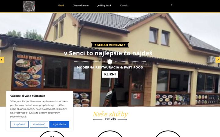 Screenshot of kebabvenezia.sk
